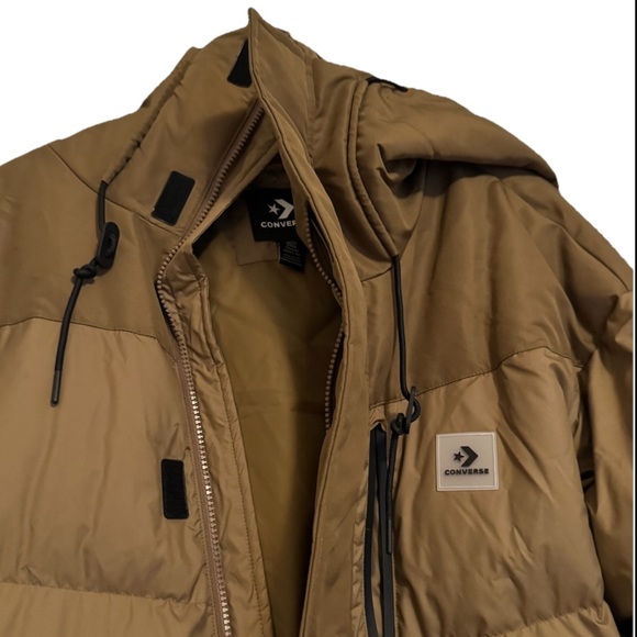 Brand New Converse Hooded Long Puffer Jacket Size M NWOT - Picture 2 of 9